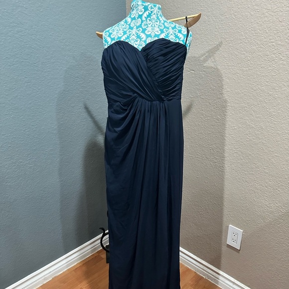 Dessy Collection Navy blue Dress. Prom Old money quiet luxury wedding guest